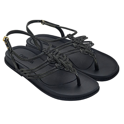 Sandália Feminina Grendha Rasteira Plana Detalhes