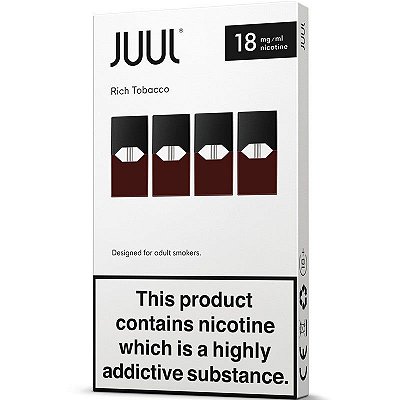 Refil Juul Pods Rich Tobacco 18MG (pack De 4)  Importado de Londres