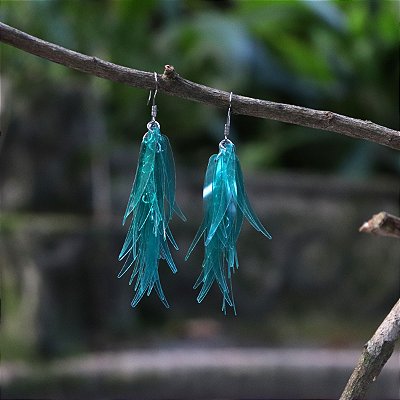 Brinco pena tecno azul