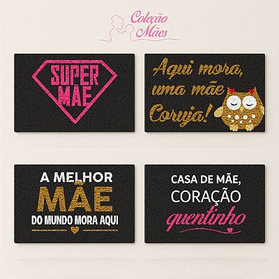 Tapete Capacho Entrada Dia das Mães 60x40 Casa Mamae Present