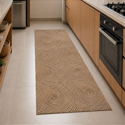 Tapete Passadeira Vinil Sisal 60cm Cozinha Gourmet Casa Lar