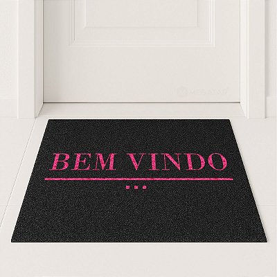 Tapete Capacho Bem Vindo Pontinhos 60x40