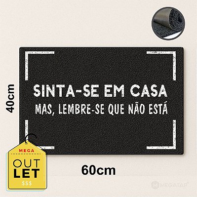 Tapete Capacho Sinta em Casa 60x40 Decorativo Entrada Lar