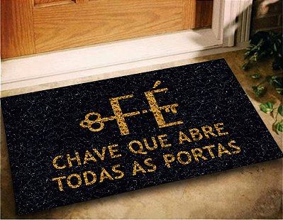 Tapete Capacho Fe Chave Abre Todas Portas Decorativo