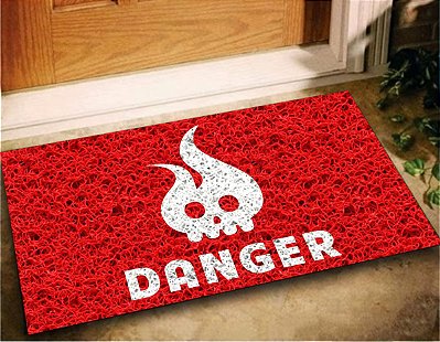 Tapete Capacho Divertido Danger Decore Casa Home Porta