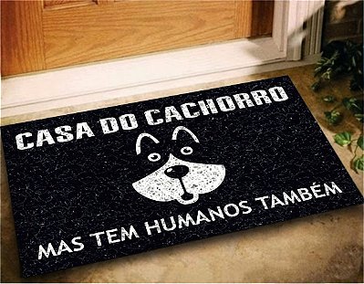 Tapete Capacho Divertido Casa do Cachorro Dog Pet Lar