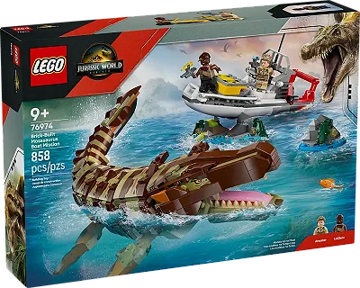 Lego Jurassic World - Missão do barco Mosasaurus 76974