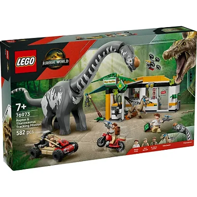 Lego Jurassic World - Missão de rastreamento de Raptor e Titanosaurus 76973