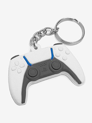 Chaveiro Controle PlayStation 5 Emborrachado Branco