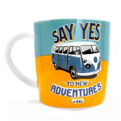 Caneca Ceramica Kombi Say Yes Adventure 390ml