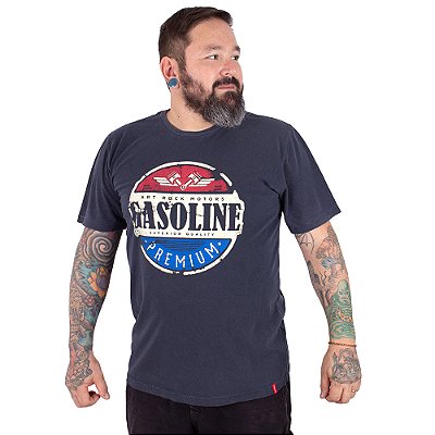 Camiseta Estonada Gasoline Azul.