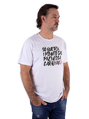 Camiseta Um Minuto de Paz Preta - Art Rock - Receba em Casa