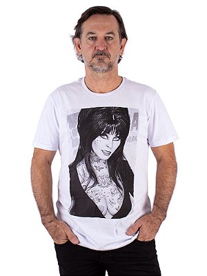 Camiseta Elvira Tattoo Branca.