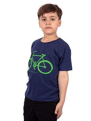 Camiseta Juvenil Bicicleta Co Marinho