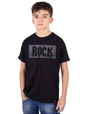Camiseta Juvenil Rock Preta