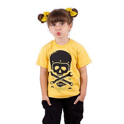 Camiseta Infantil Moto Skull Gema