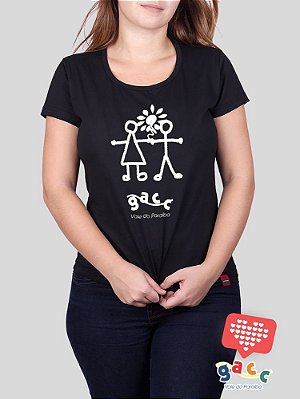 Camiseta Feminina Gacc Mãos Dadas Preta