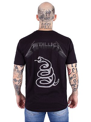 Camiseta Metallica Black Álbum Preta Oficial