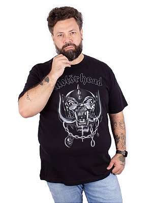 Camiseta Plus Size MotorHead Preta Oficial