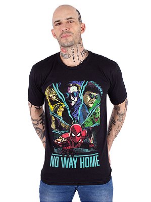 Camiseta Homem Aranha Sem Volta Pra Casa Preta Oficial