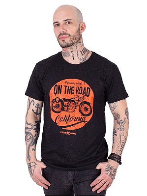 Camiseta Moto The Road Preto Jaguar.