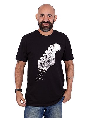 Camiseta Guitarra Chaves Preta.