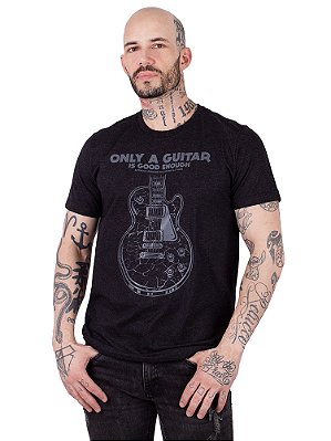 Camiseta Guitarra Only Preto Jaguar.