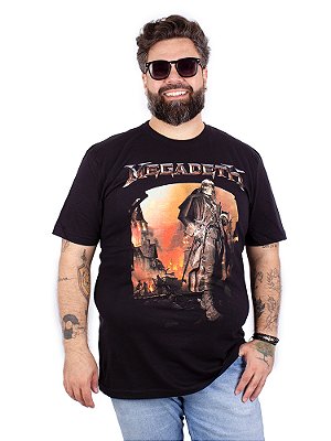 Camiseta Plus Size Megadeth The Sick Preta Oficial