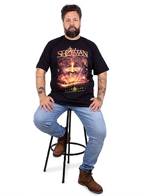 Camiseta Plus Size Shaman Ritualive 18th Preta Oficial