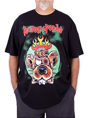 Camiseta Plus Size Ratos de Porão Preta Oficial