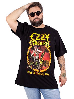 Camiseta Plus Size Ozzy Osbourne The Ultimate Preta Oficial