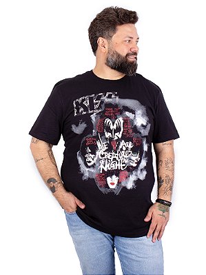 Camiseta Plus Size Kiss Creature Of The Night Preta Oficial