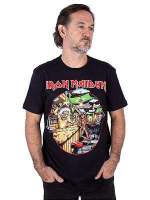 Camiseta Iron Maiden Brasil Preta Oficial