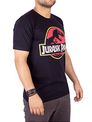 Camiseta Jurassic Park Preta Oficial