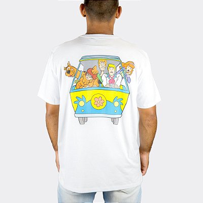 Camiseta Scooby Doo Máquina de Mistério Branca Oficial