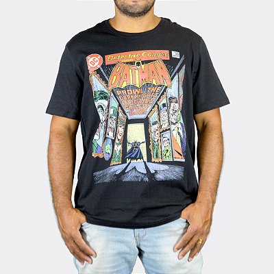 Camiseta DC Batman Vintage Preta Oficial