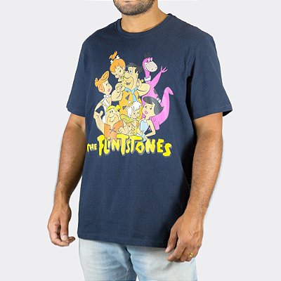 Camiseta Flintstones Marinho Oficial