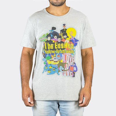 Camiseta Beatles Yellow Submarine Mescla Oficial