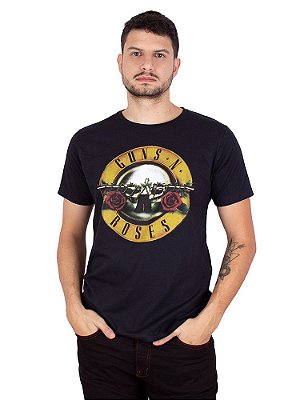Camiseta Guns N' Roses Bullet Preta Oficial