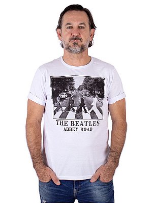 Camiseta The Beatles Abbey Road Branca Oficial