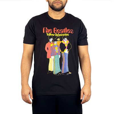 Camiseta The Beatles Yellow Submarine Preta Oficial