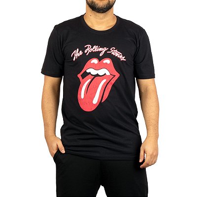 Camiseta Rolling Stones Preta Oficial