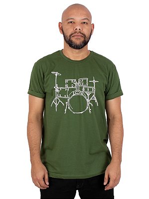 Camiseta Bateria Verde Cipestre.