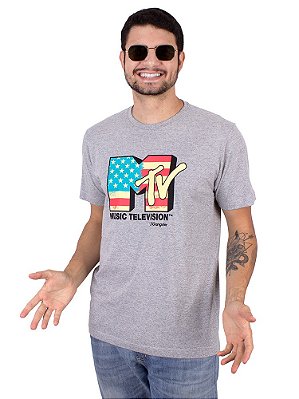 Camiseta MTV Cinza Mescla Oficial