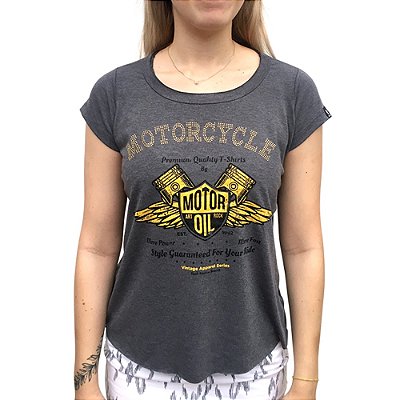 Blusa Feminina Motorcycle Grafite