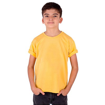 Camiseta Juvenil Básica Amarela