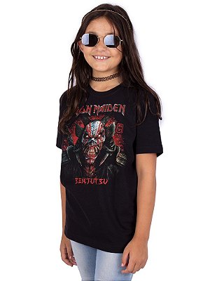 Camiseta Juvenil Iron Maiden Senjutsu Preta Oficial