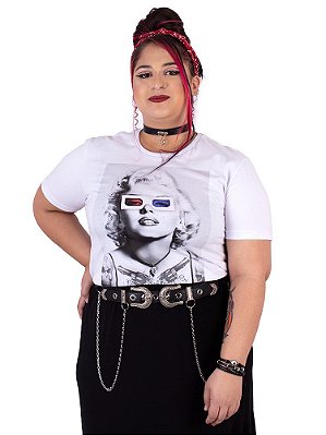 Camiseta Marilyn Monroe Tattoo Branca.