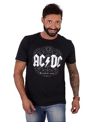 Camiseta ACDC Black Ice Preta Oficial