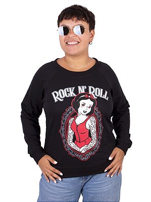 Moletinho Feminino Raglan Red Princesa Tattoo Preto